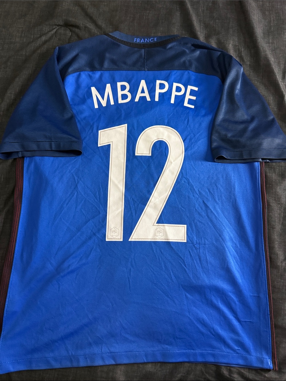 VINTAGE France 🇫🇷 #12 Kylian Mbappe Euro 2016 Edition Nike Home Jersey